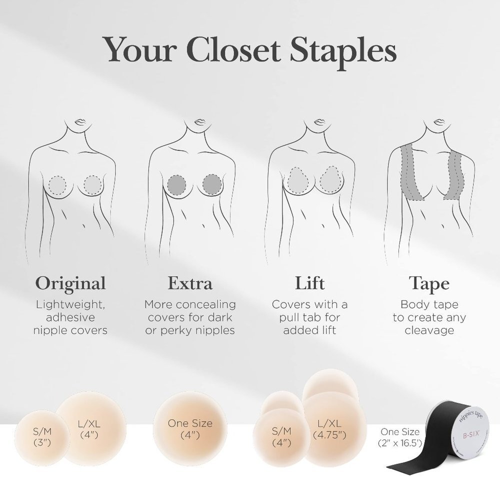 Sticky Adhesive Silicone Nipple Pasties - Crème - Picture 8 of 9